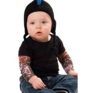 NWOT Kid Tales Fake Tattoo Sleeve One piece Bodysuit 6-12 M